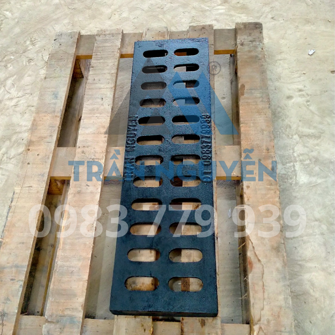 Hình ảnh thực tế tấm gang thoát nước (800x250mm) không khung